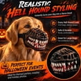 thumbnail image 4 of Monster Dog Muzzle, Dog Training Muzzle，B：L | Prevents Barking, Chews, for Small, Medium and Large Dogs, for Halloween, Party Costume Or Treat with Adjustable Straps(Type-B,2XL), 4 of 10
