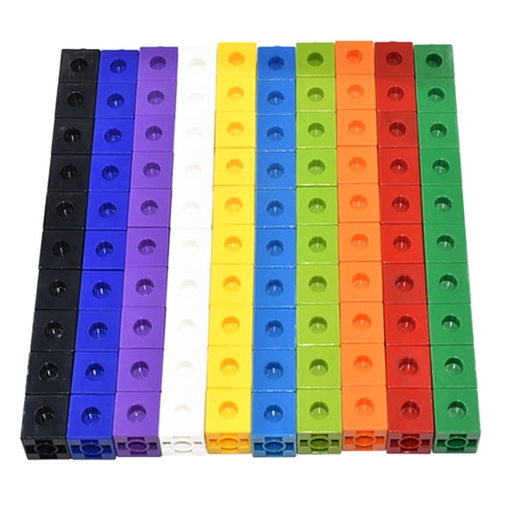 Falleo Clearance 100pcs Linking Building Block 10 Colors Kid Portable Funny Snap Block Educational Toy for Home Kindergarten