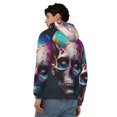 thumbnail image 4 of Naloa Modern Abstract Colorful Skull B Men’s Hoodies, Zip up Hoodie, Sweatshirts,Hoodies for Men Sizes S-3XL-XX-Large, 4 of 5