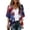Blue, variant on 4th of July Lightweight Cardigans for Women Red White Blue Half Sleeve Patriotic Kimono Cover Ups Summer Tops Wine S