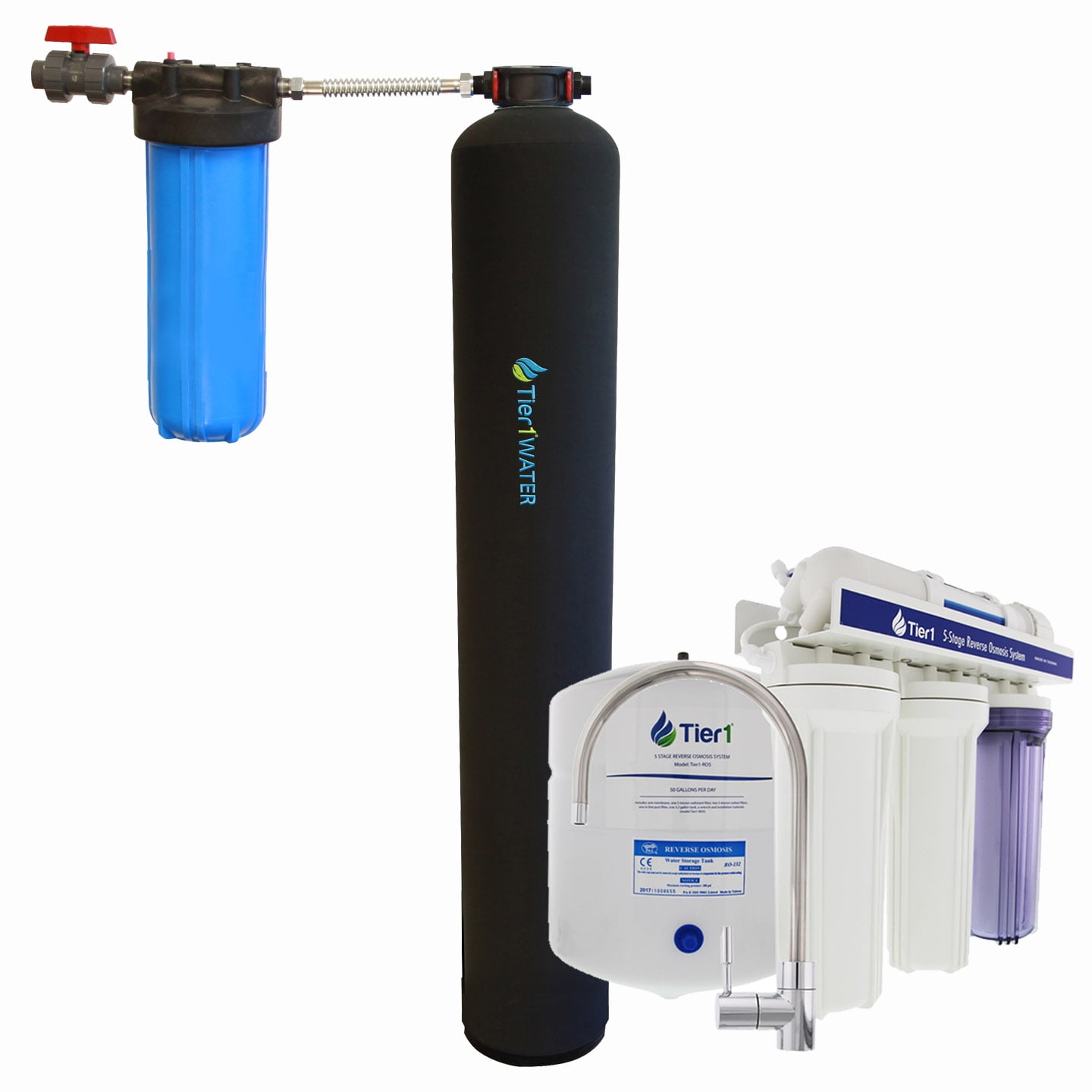 Tier1 Essential Certified Series Whole House Water Filtration System for Chlorine Reduction