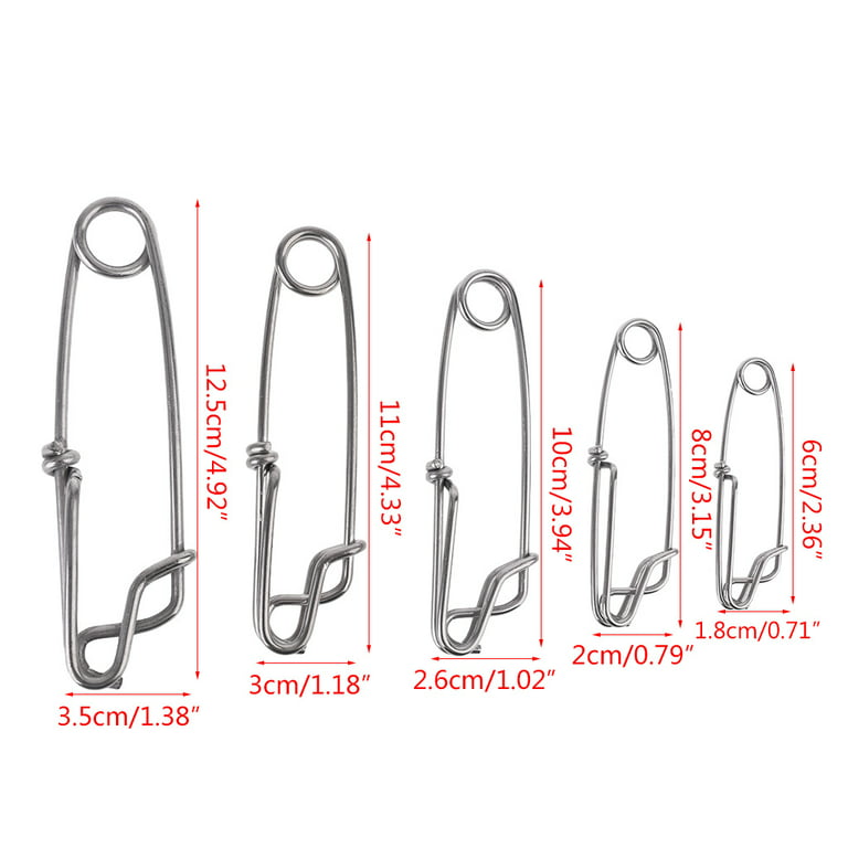 HGYCPP 5Pcs/Pack Long Line Clips Stainless Steel Snap Swivel Longline  Branch Hanger Tuna Fishing Connectors 