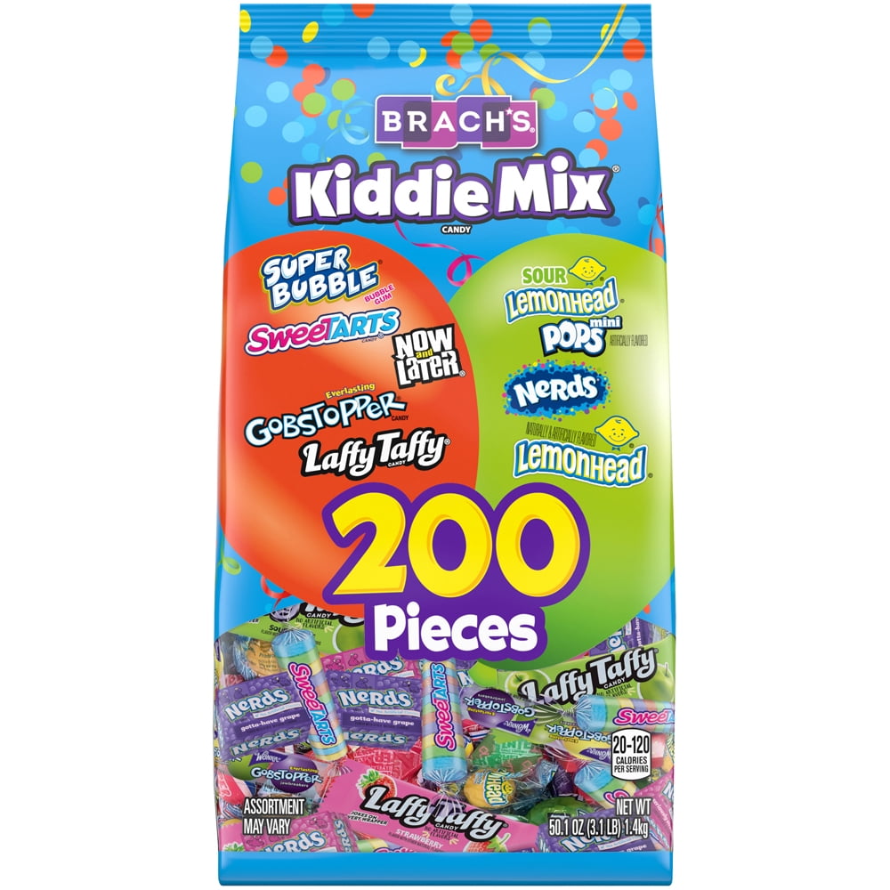 Brach's Kiddie Mix Assorted Candy Bag, 50.1 Oz, 200 Count