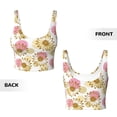 thumbnail image 5 of Xecao Sunflowers for Sports Bra with Removable Pads, Crop Tank Top Design, Women's Longline Sports Bra - Non-Wired - X-Large, 5 of 9