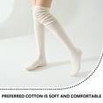 thumbnail image 4 of ​LDU Women's Non-Slip Over The Knee Socks, Slouchy Ribbed Knit Thigh Highs for Boots, Fall Winter Essential 1-Pairs, 4 of 6