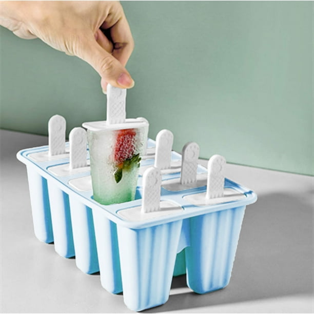 SUSWIM Popsicle Molds 10 Pieces Silicone Ice Pop Molds Popsicle Mold Reusable Easy Release Ice Pop Maker