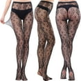 thumbnail image 2 of iHPH7 Womens Pantyhose Lace Pantyhose High Waisted Pantyhose Stockings for Women Tights for Women Womens Nylons Pantyhose Lace Fishnets A One Size, 2 of 4