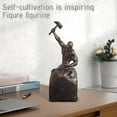 thumbnail image 3 of Sculpture Of Self - Carving Inspirational Figure, Bronze - Colored Art Decor With Motivational Design, For Home, Hotel, Showroom Decorating, 3 of 5