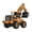 Yellow, variant on Die-Cast Engineering Car Yellow Alloy Forklift Model Toy, Pull Back Construction Vehicle, Simulation Dump Truck Loader Metal Toy Car
