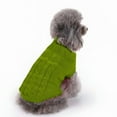 thumbnail image 3 of STGRGFHY Small Dog Sweaters Knitted Pet Cat Warm Dog Sweatshirt Winter Clothes Kitten Puppy Sweater,small dog sweaters for boys,Classic Straw-Rope Pro Pet Dog Sweater Apparel Fluorescent Green,S, 3 of 8