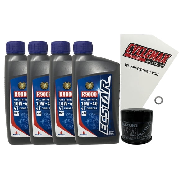 Cyclemax OEM Full Synthetic Oil Change Kit fits 2001-2022 Suzuki GSX-R1000