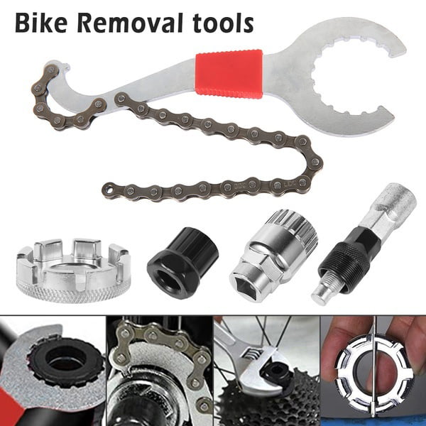 Bicycle Bike Freewheel Chain Whip Cog Cassette Sprocket Remover Breaker Tool Kit 