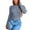 Light Blue, variant on WNEGSTG Long Sleeve Shirts for Women Leisure Tight Elastic Solid Round Neck T Shirt Top Black