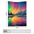 thumbnail image 3 of Creowell Home Leisure Flannel Blanket Aurora Borealis Lake Mountains 60*80in, 3 of 7