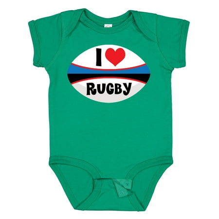 

Inktastic I Love Rugby Sports Ball Gift Baby Boy or Baby Girl Bodysuit