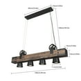 thumbnail image 4 of Rustic Retro Dimmable Light Chandelier Wood Beam Fixture Design Home Lamp, 4 of 10