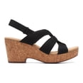 thumbnail image 2 of Clarks® Giselle Beach Women's Nubuck Leather Wedge Sandals Color: Sand Size: 8, 2 of 5