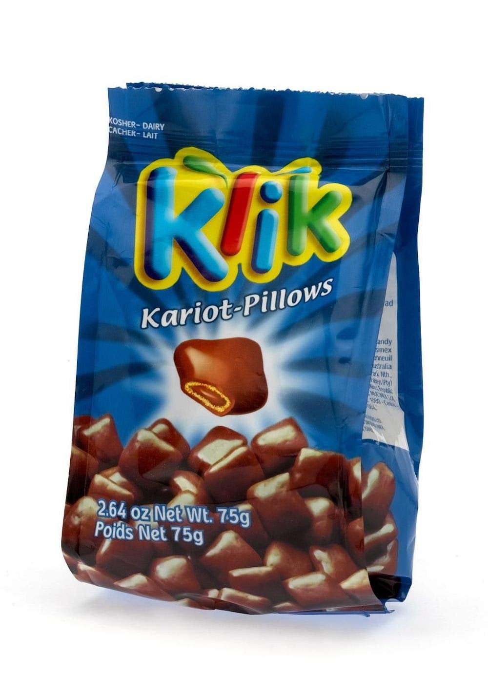 Klik Milk Chocolate Coated Nougat Crunch KariotPillows, 2.64 oz