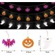 thumbnail image 2 of Cadena de luces decorativas, juego de 3 luces de hadas que funcionan con pilas, cadena de luces fantasma de murciélago de calabaza de 12 pies con 30 LED cada una para interiores/exteriores, fiestas, 2 of 5