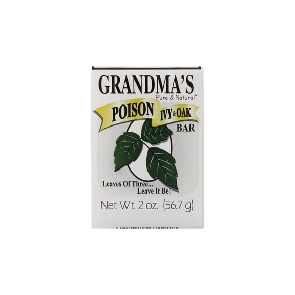 Grandma's Poison Ivy Soap Bar - 2.0 oz Itch Relief Wash with Jewelweed & Colloidal Oatmeal - 67012