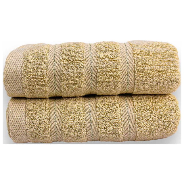 Toalla Medio Baño beige 2 piezas 100% Algodon premium 70x140 - Hokins