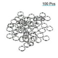 thumbnail image 3 of Uxcell 0.7mm x 5mm Fishing Split Rings, 100 Pack 304 Stainless Steel Double Flat Ring for Saltwater Freshwater, 3 of 5