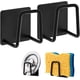 thumbnail image 1 of Soporte para esponja - Gancho para esponja para platos de acero inoxidable 304, adhesivo - Accesorios para fregadero - Gancho adhesivo, almacenamiento para el baño de la cocina (2 piezas, negro) -, 1 of 1