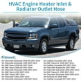 thumbnail image 3 of Unique Bargains 2pcs HVAC Engine Heater Inlet & Lower Radiator Outlet Hose Pipe for Chevrolet Avalanche 2007-2009 No.22884219/15200960 Heater Hose Radiator Hose for Chevrolet Cheyenne 2007-2010, 3 of 7