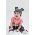 Disney Minnie Mouse Newborn Baby Boy or Girl Bodysuit Pants and Hat 3
