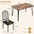 thumbnail image 4 of TEQIN Dining Table Set for 2,3-Piece Dining Table Set for 2,Small Kitchen Table with Upholstered Chairs Dinning Table Set for Kitchen & Dining Room, Compact Dining Set for Small Spaces, 4 of 9