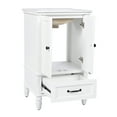 thumbnail image 3 of GVN Bathroom Storage Cabinet, Floor Cabinet,20" Bathroom Vanity with Sink, Bathroom Cabinet with Two Doors, Magnetic Door Stopper, White, 3 of 14