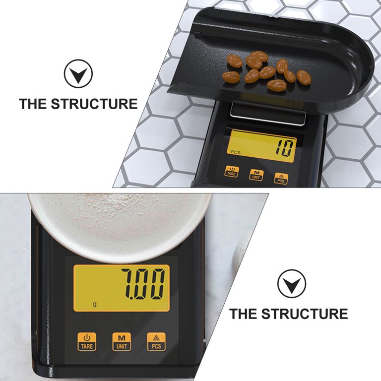 1pc Electronic Jewelry Scale Powder Scale Digital Balance Weight Scale with Parts, Adult Unisex, Size: 14x8cm, Grey Type