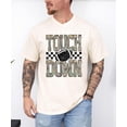 thumbnail image 6 of Camo Touchdown Football Shirt for Men Women & Teens Game Day Checkered Tailgate Graphic Tee Ivory Shirt 2XL, 6 of 7