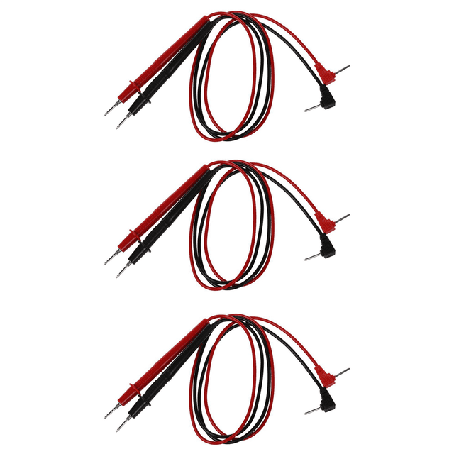 3X Multimeter Meter Universal Test Lead Probe Wire Cable 1000V 0.8M,3 Pair x Multimeters Probe Lead,Black& Red