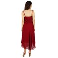 thumbnail image 5 of Bimba Womens Georgette Dress Sheer Shaghetti Strap Prom Dresses With Pockets, 5 of 9