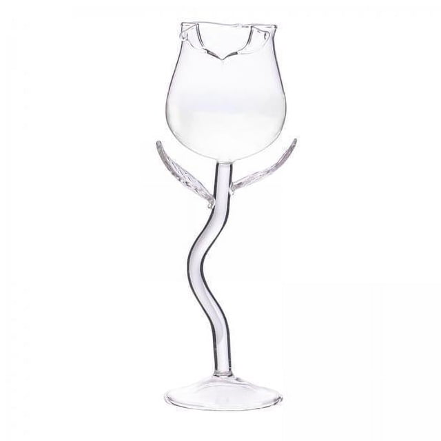 2 Copas De Vino De Rosas, Artículos De Bar Transparentes Para La Cena De Regalos De Inauguración De La Casa Del Festival Sunnimix Botella de vino
