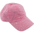 thumbnail image 3 of Glitzy Game Sequin Trim Baseball Cap  - Pink, 3 of 3