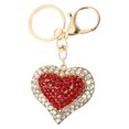thumbnail image 1 of Exquisito llavero con forma de corazón de diamantes para el Día de San Valentín., 1 of 7