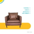 thumbnail image 3 of Sillon Individual Comodo Cojin Moderno cafe 77x68x44 cm Pido Todo SI01BK-H3, 3 of 5