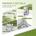 thumbnail image 4 of Glosen Aluminum Alloy Medicine Lock Box with Key, 8.46 * 5.87 * 5.51 Inches, Green Portable Child Safety Lock, 4 of 8