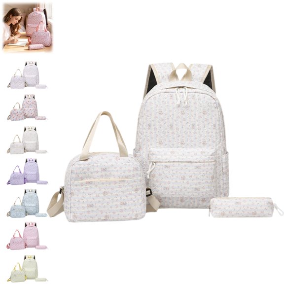 Bisitoy Backpack 3-Piece Set with Lunch Bag and Pencil Case