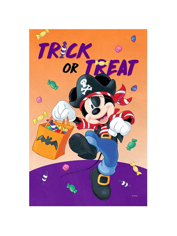 Disney Halloween Candy Mickey Mouse House Flag 28" x 40", Exclusive Fabric