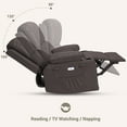 thumbnail image 2 of Oversized Electric Recliner Chair with Massage, Swivel Rocker & USB Charger for Living Room, 2 of 8