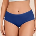 thumbnail image 6 of LNWUY Cotton Hipster Panties for Women Mid Rise Underwear Soft Breathable Cheeky Full Coverage Ladies Briefs Blue XXL, 6 of 6
