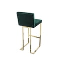 thumbnail image 5 of Home Square 30" Velvet Steel Bar Stool in Green/Gold - Set of 2, 5 of 6