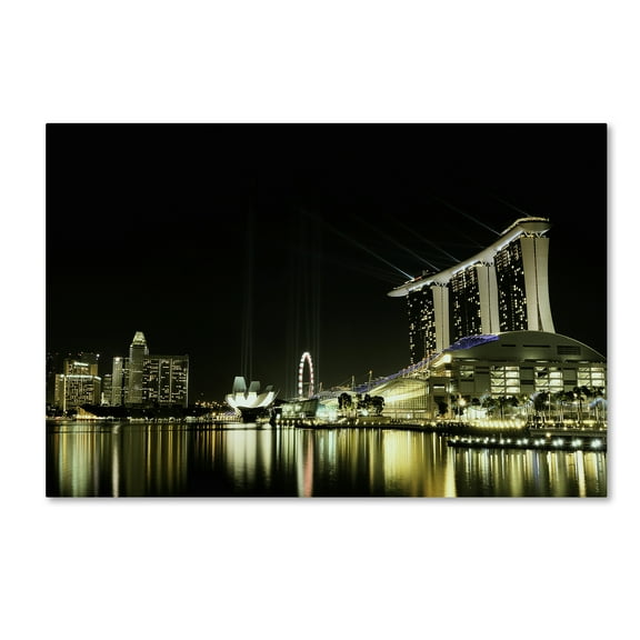 Trademark Fine Art 'Night In The City' Canvas Art by Hardibudi