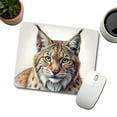 thumbnail image 3 of Bobcat Face Illustration Mouse Pad Low Profile Gaming Mat, 3 of 7