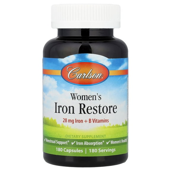 Carlson Women's Iron Restore, 180 Capsules