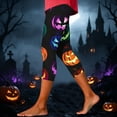 thumbnail image 5 of Yeaiivve Halloween Graphic Capris for Women Pumpkin Print Legging High Waist Stretchy Workout Leggings Buttery Soft Yoga Pants Vintage Holiday Costumes L, 5 of 7