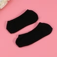 thumbnail image 3 of SENSETH 5 Pairs Men Cotton Low Cut No Show Socks Breathable Anti-slip Invisible Socks (Black), 3 of 8